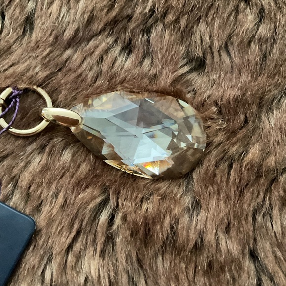 GORGEOUS NEW SWAROVSKI champagne pear shape stone toggle necklace NIB amazing - Picture 7 of 9